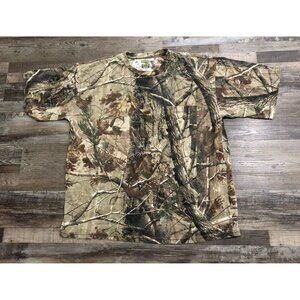 Ranger Mens 2XL Camo Camouflaged Real Tree Short Sleeve Pocket Tee T Shirt